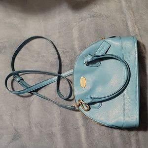 Coach brand new without tags text blue leather cross body